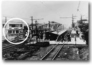 1962年 本社ビルと梅ヶ丘駅